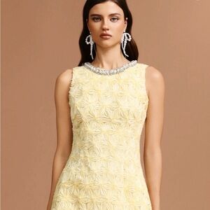 Bella Barnett Yellow Floral Mini Dress